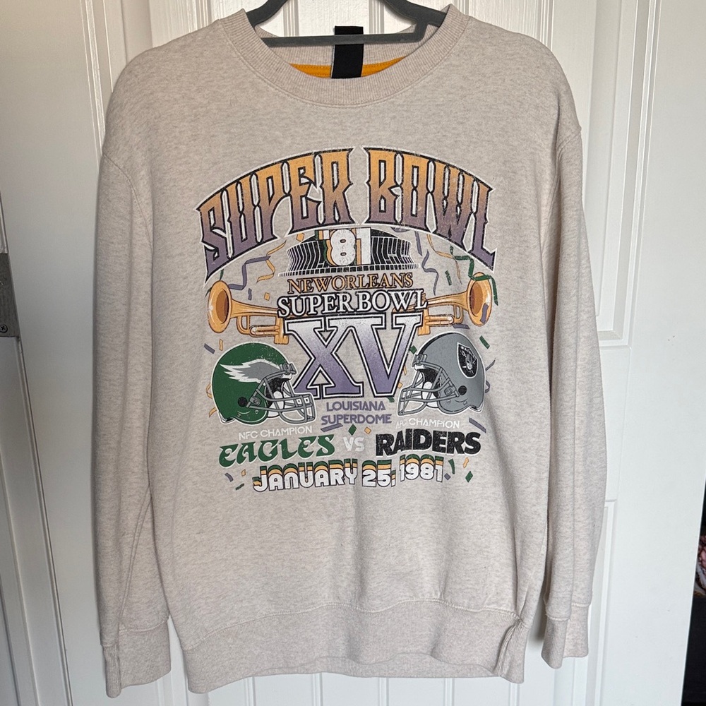 NFL Super Bowl XV Crewneck Sweater - Cream